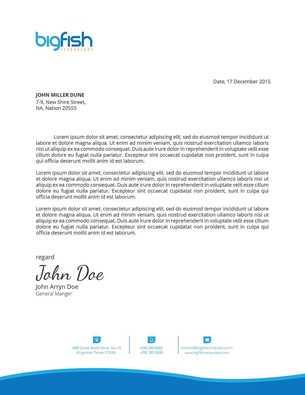 Diseño de Membrete por zadit para Big Fish Computers | Diseño #9168482