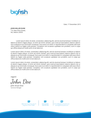 Letterhead Design by zadit for Big Fish Computers | Design: #9168482