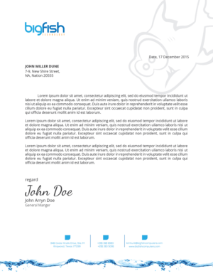 Letterhead Design by zadit for Big Fish Computers | Design: #9228645