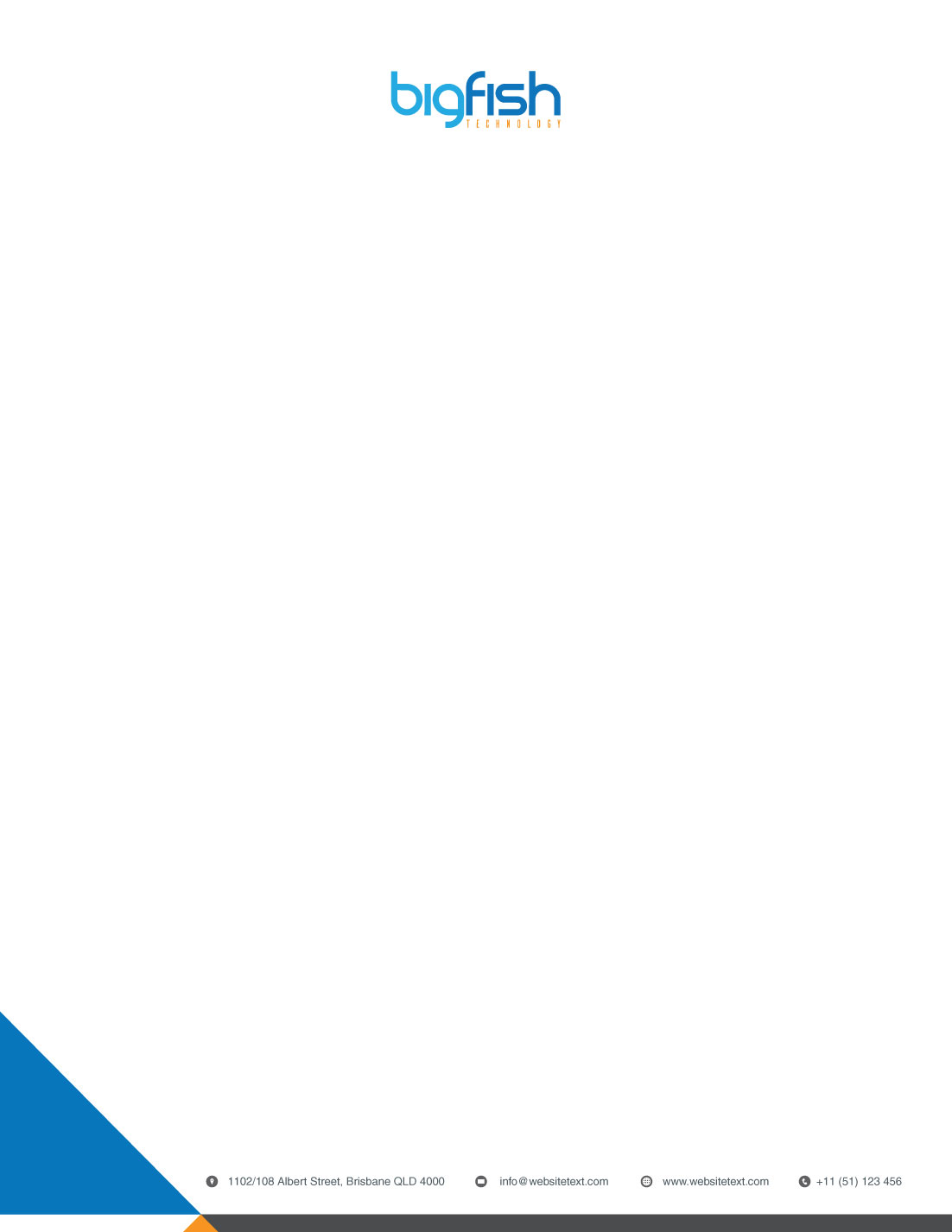 Letterhead Design by Farhan Pervaiz for Big Fish Computers | Design #8506665