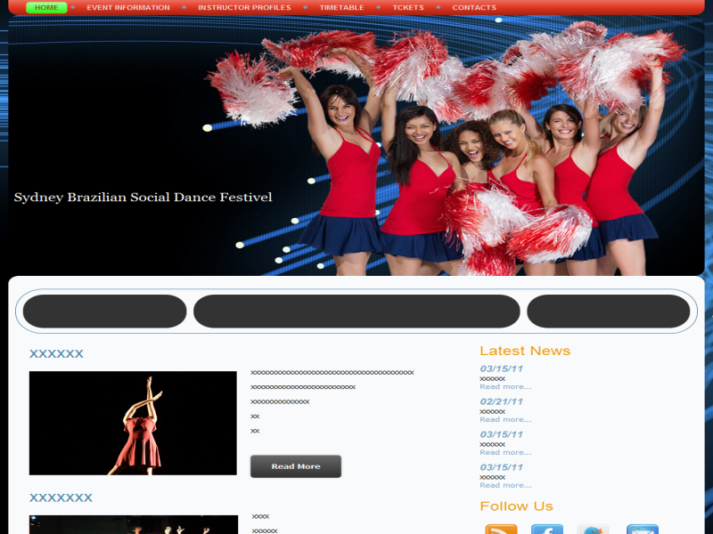 Wordpress Design by AK Rainbow for Rio Zouk Sydney | Design #2006742