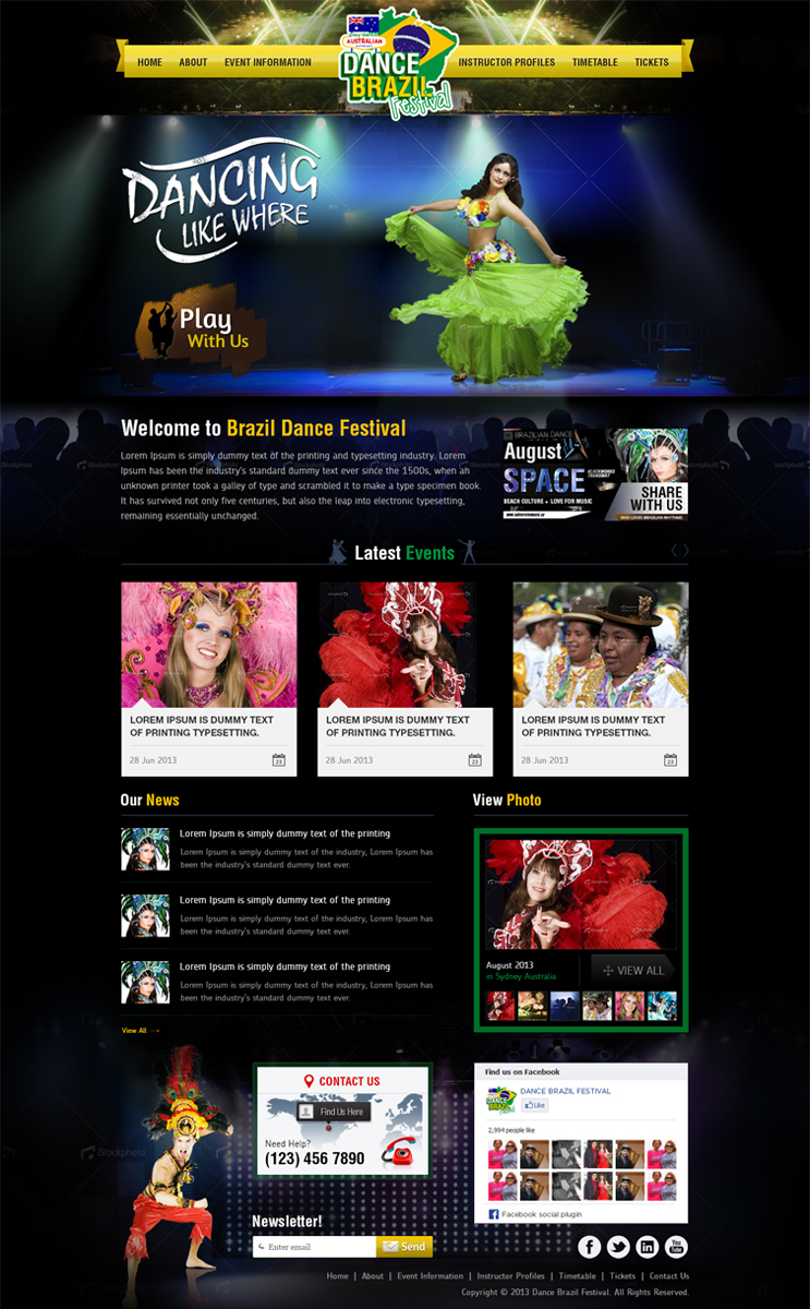 Wordpress Design by Mayank Patel for Rio Zouk Sydney | Design #2002785