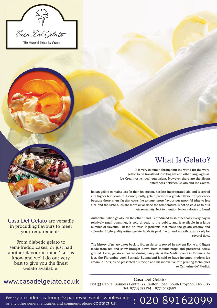 Magazine Design by Neha Dsouza for Casa Del Gelato | Design #2013118