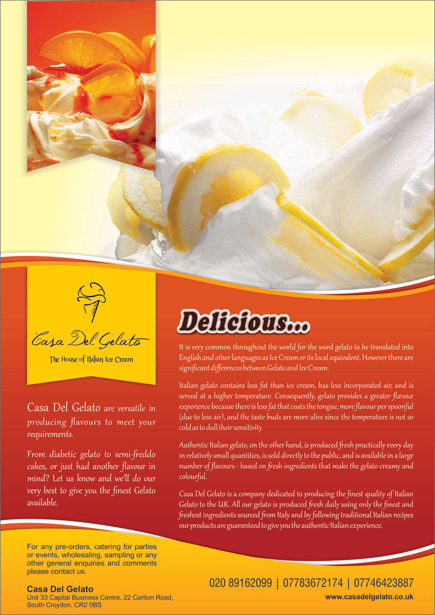 Magazine Design by Neha Dsouza for Casa Del Gelato | Design #2013272