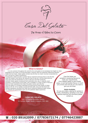 Magazine Design by Neha Dsouza for Casa Del Gelato | Design: #2014481