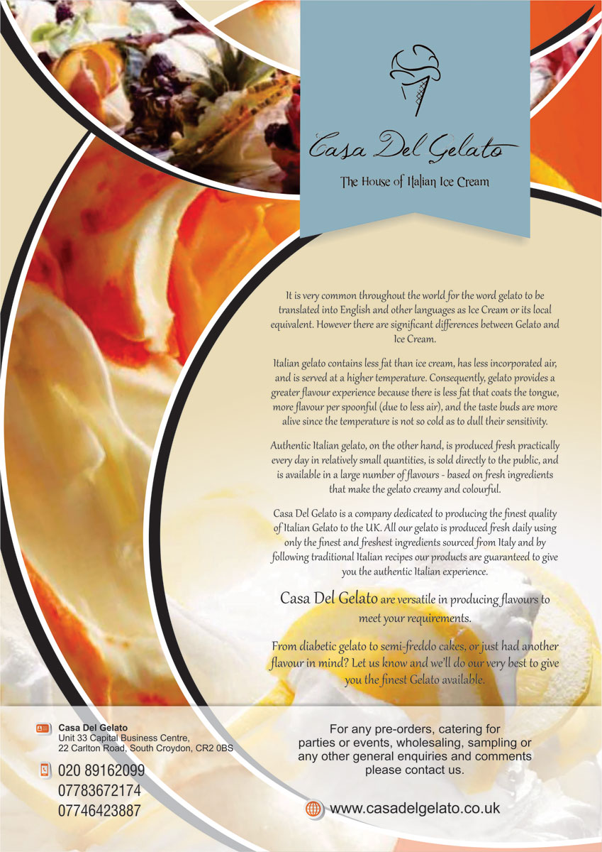 Magazine Design by Neha Dsouza for Casa Del Gelato | Design #2014526