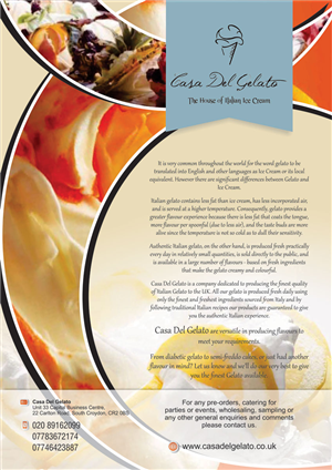 Magazine Design by Neha Dsouza for Casa Del Gelato | Design: #2014526
