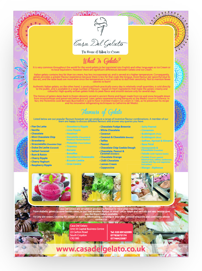 Magazine Design by DAStudioDesigns for Casa Del Gelato | Design #1993409
