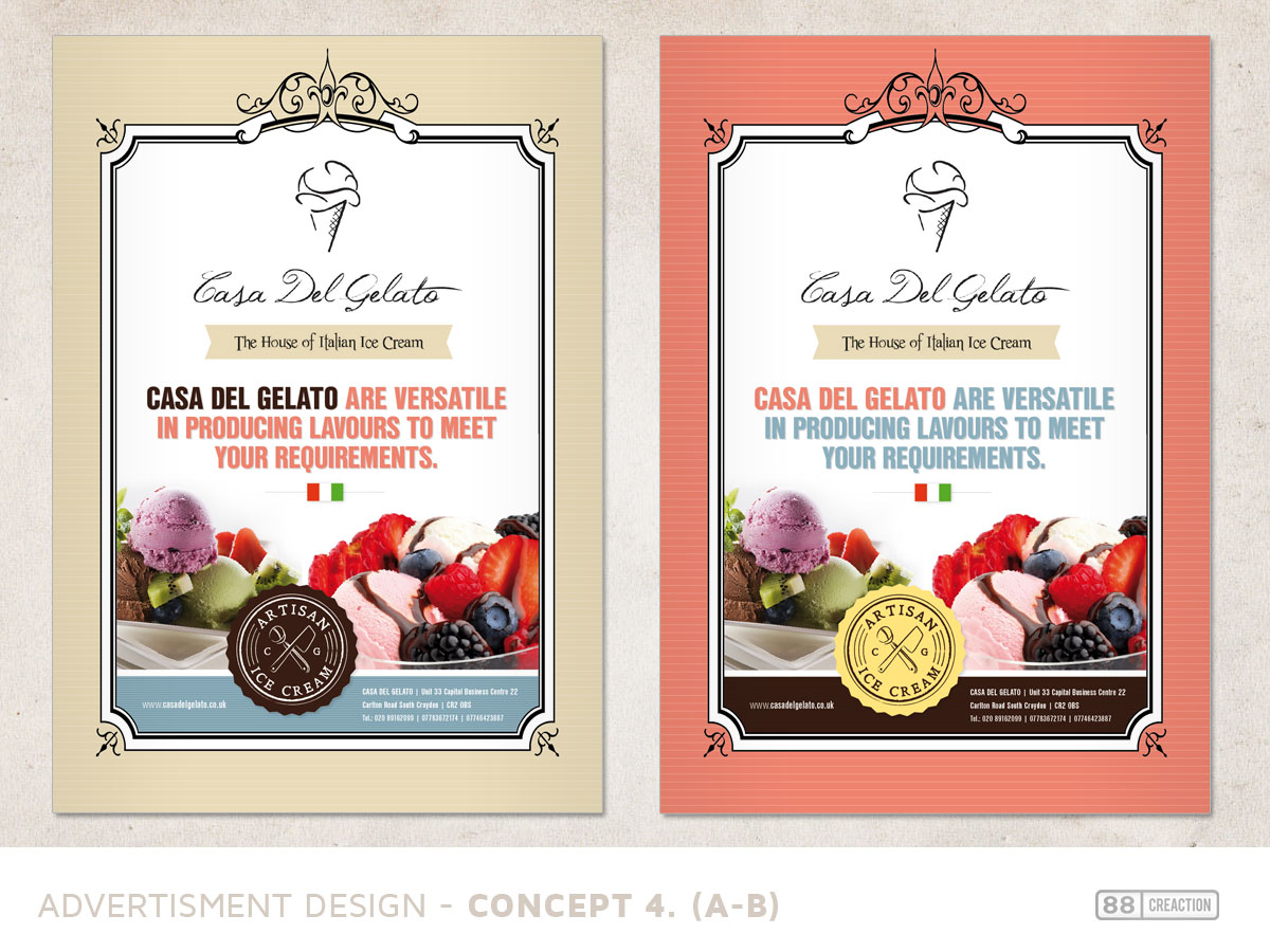 Magazine Design by 88 creaction for Casa Del Gelato | Design #2001972