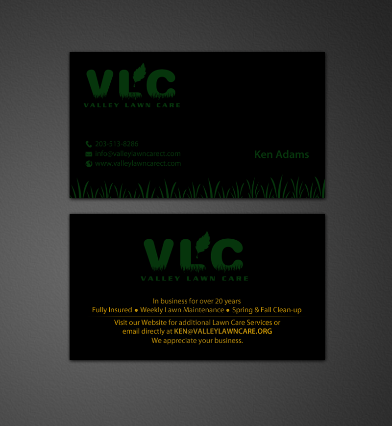 Business Card Design by chandrayaan.creative for Valley Lawn Care | Design #8521347