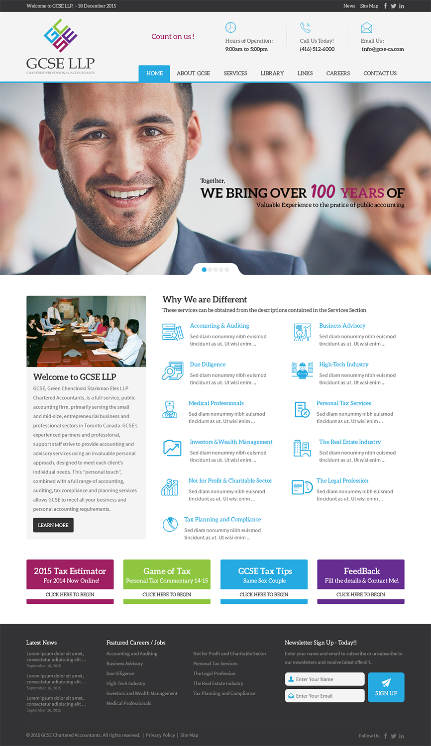 Web Design par RupalTechno pour GCSE LLP | Design #9180570