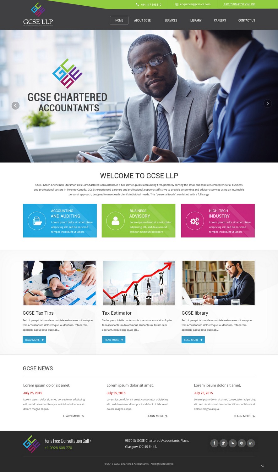 Web Design by pb for GCSE LLP | Design #8523191