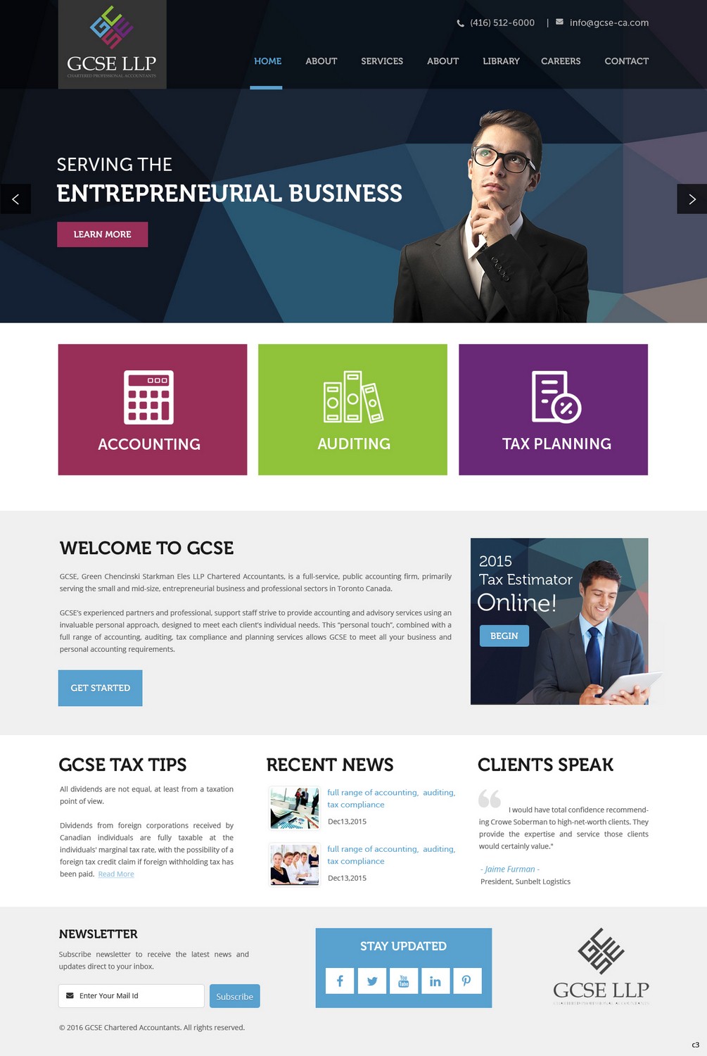 Web Design by pb for GCSE LLP | Design #8523198