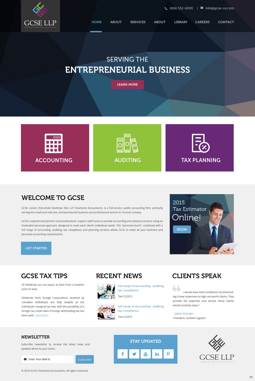 Web Design by pb for GCSE LLP | Design #9185807