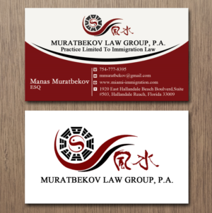 Business Card Design by Lanka Ama for MURATBEKOV LAW GROUP, P.A. | Design: #8518401