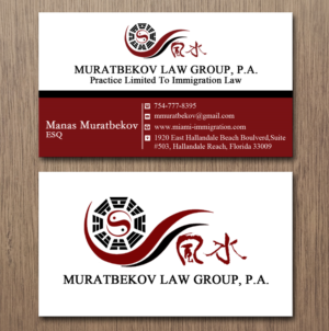 Business Card Design by Lanka Ama for MURATBEKOV LAW GROUP, P.A. | Design: #8518418