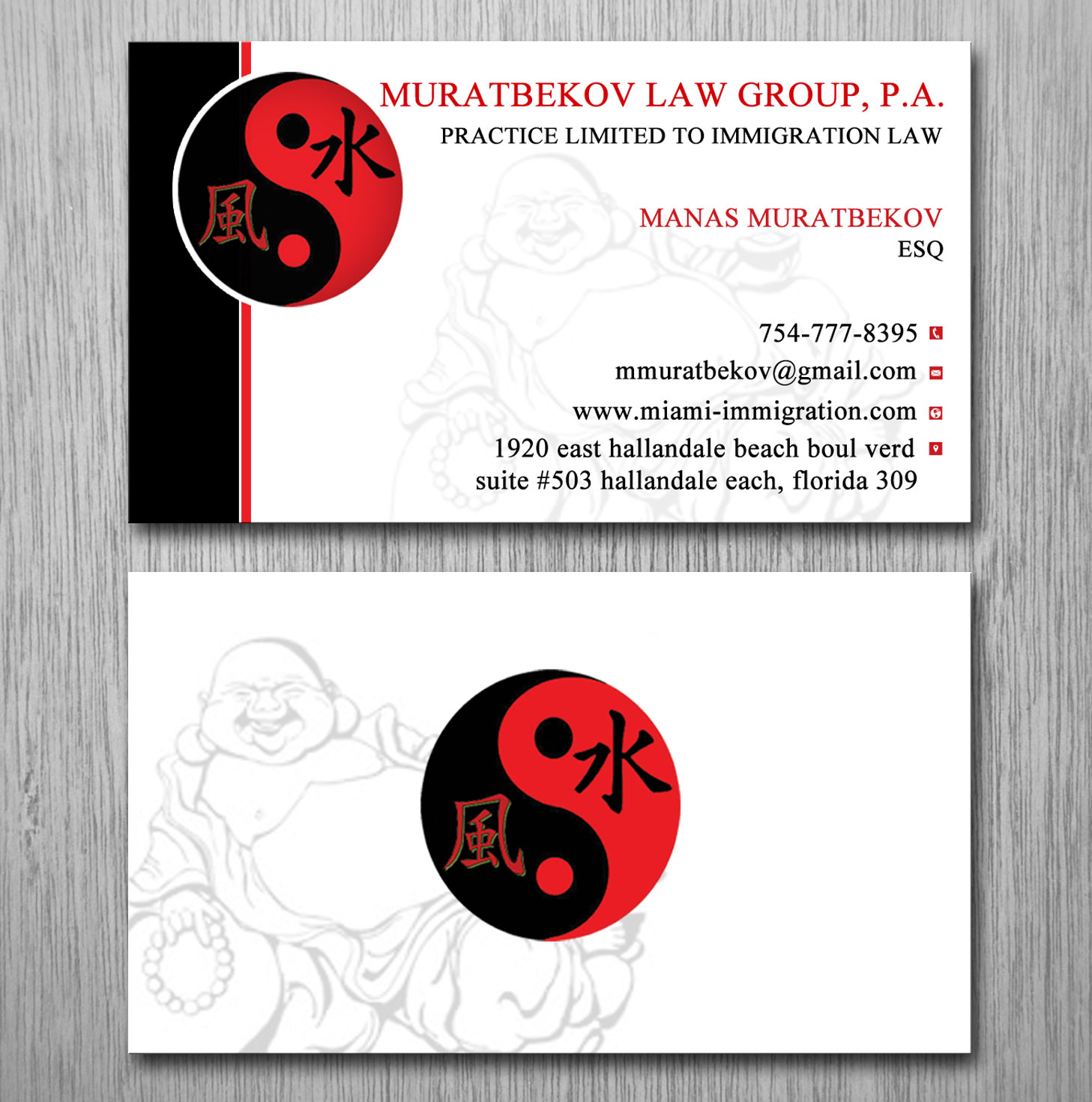 Business Card Design by Lanka Ama for MURATBEKOV LAW GROUP, P.A. | Design #8518421