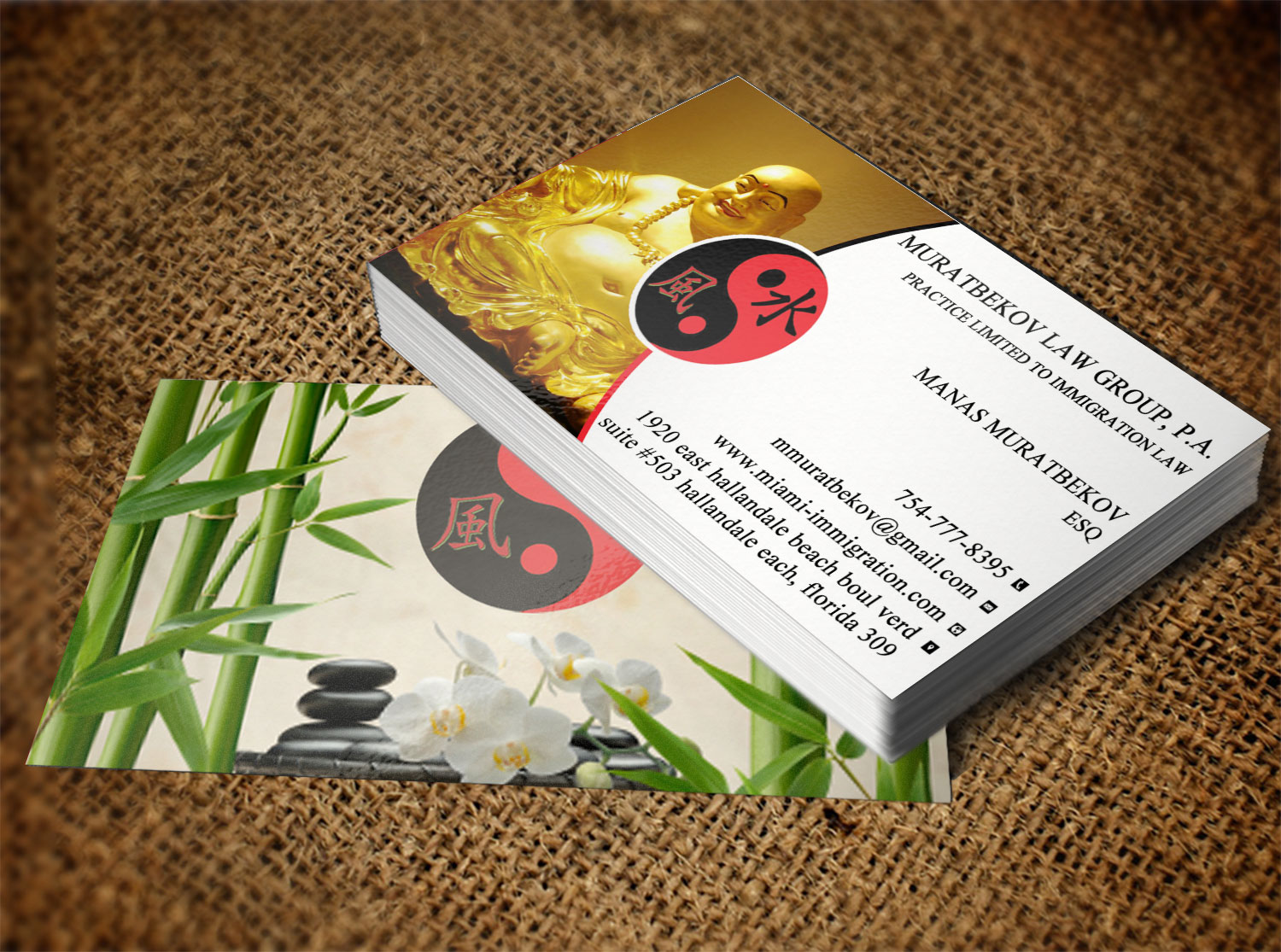 Business Card Design by Lanka Ama for MURATBEKOV LAW GROUP, P.A. | Design #8518428