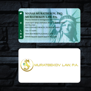 Diseño de Tarjeta de Presentación por GMWIRE para MURATBEKOV LAW GROUP, P.A. | Diseño: #9929622