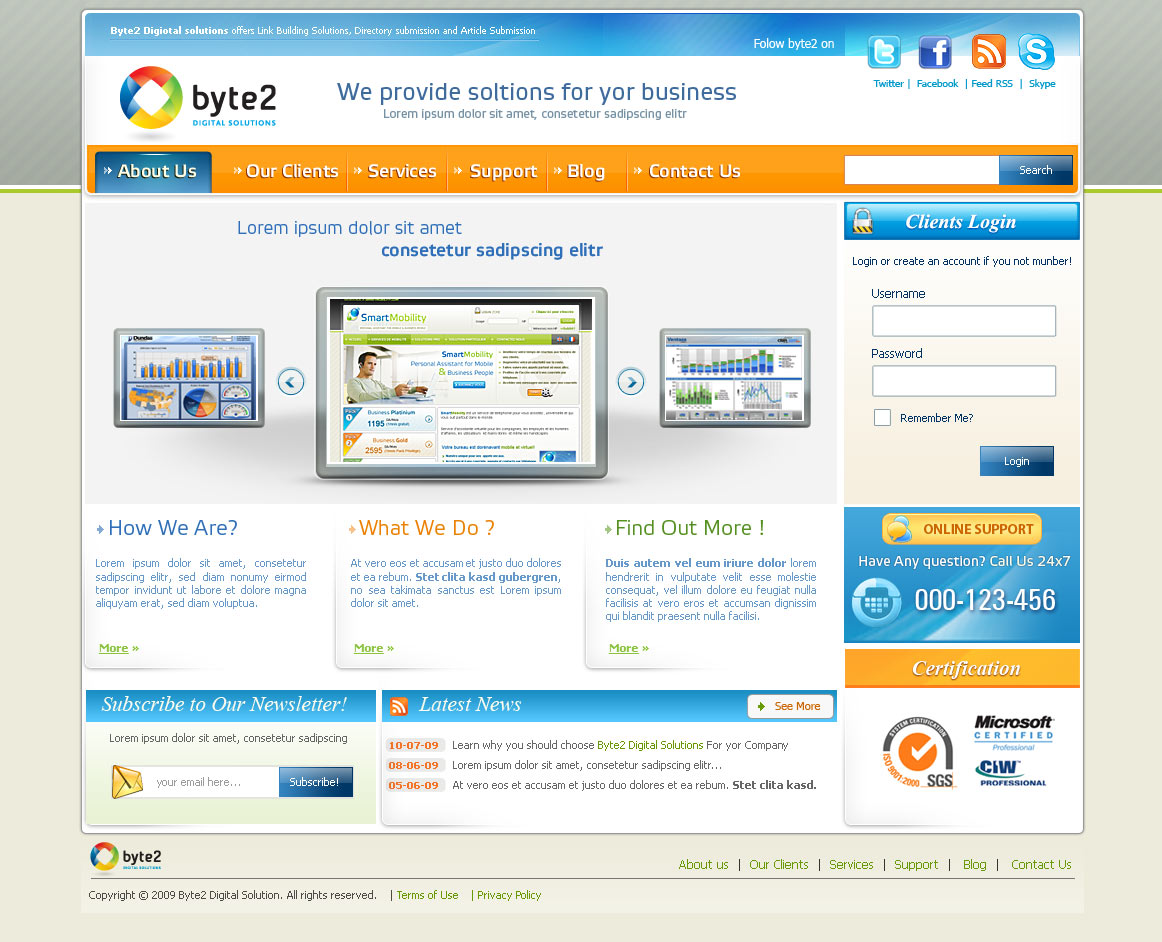 Web Design by mouallem zoheir for Byte 2 Digital Solutions | Design #14687