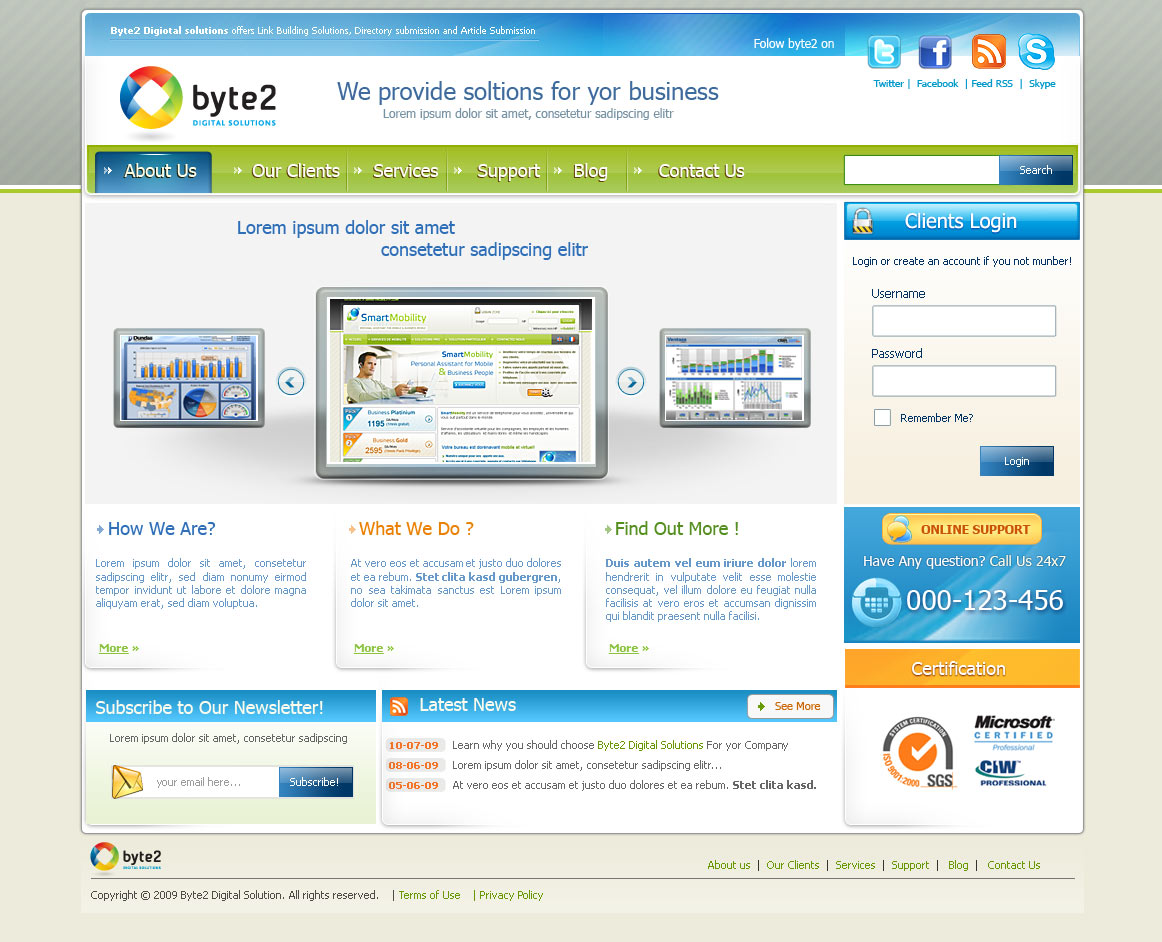 Web Design by mouallem zoheir for Byte 2 Digital Solutions | Design #14906