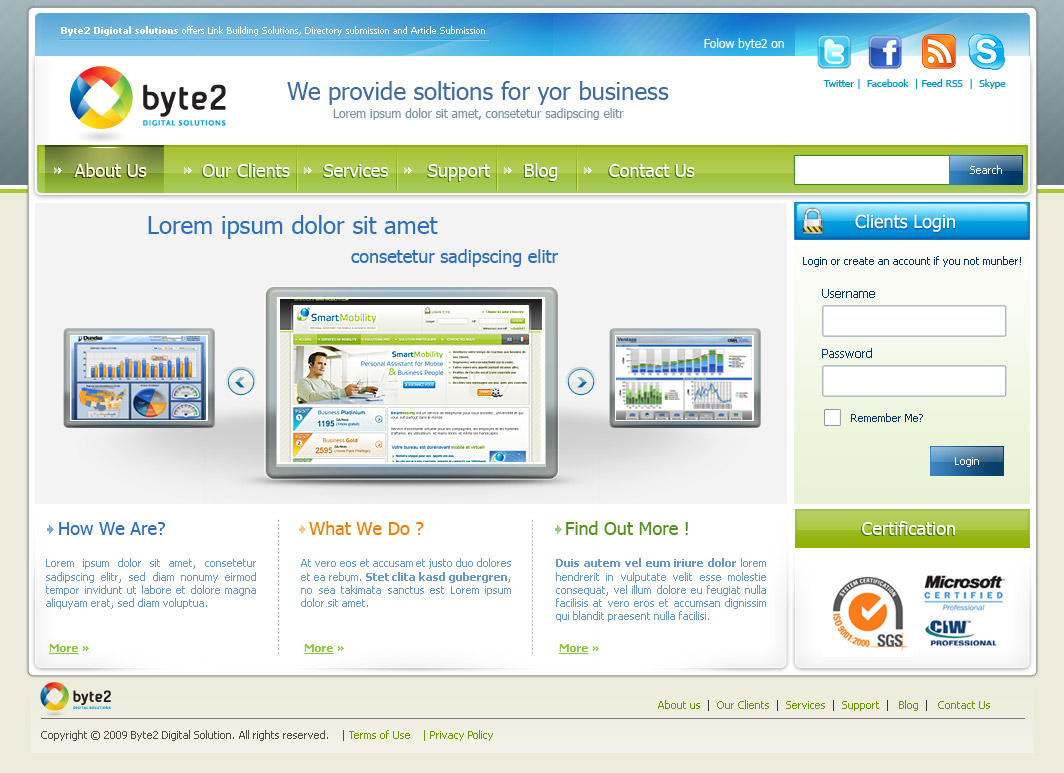 Web Design by mouallem zoheir for Byte 2 Digital Solutions | Design #14913