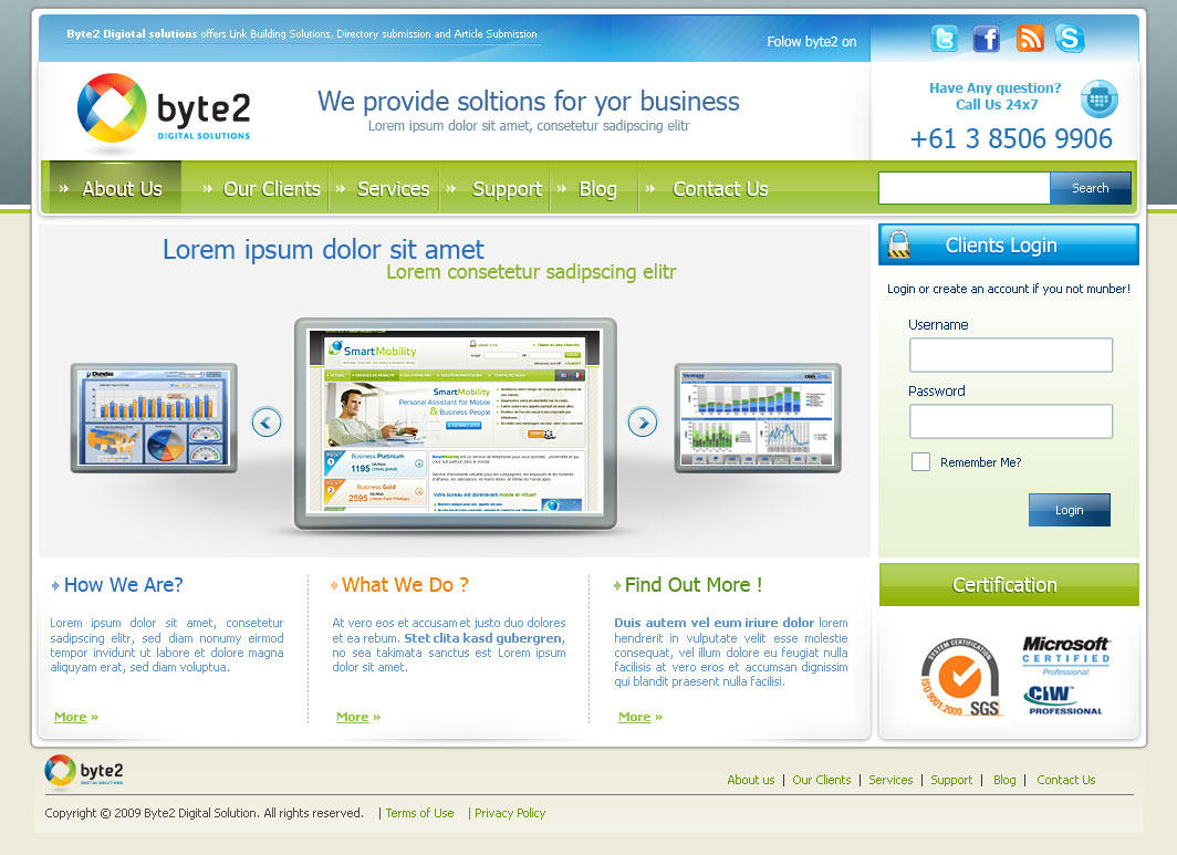 Web Design by mouallem zoheir for Byte 2 Digital Solutions | Design #14921
