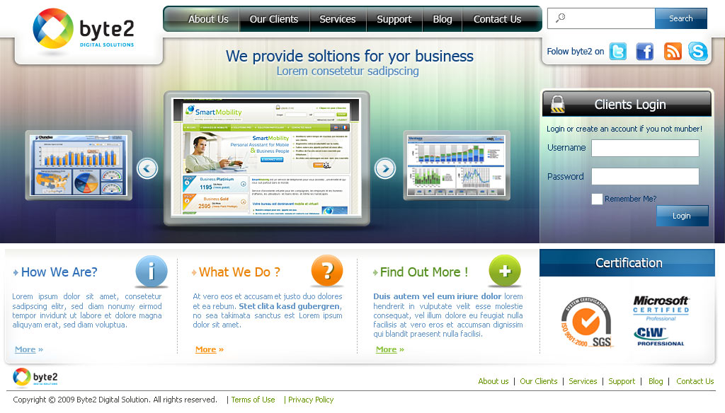 Web Design by mouallem zoheir for Byte 2 Digital Solutions | Design #14960