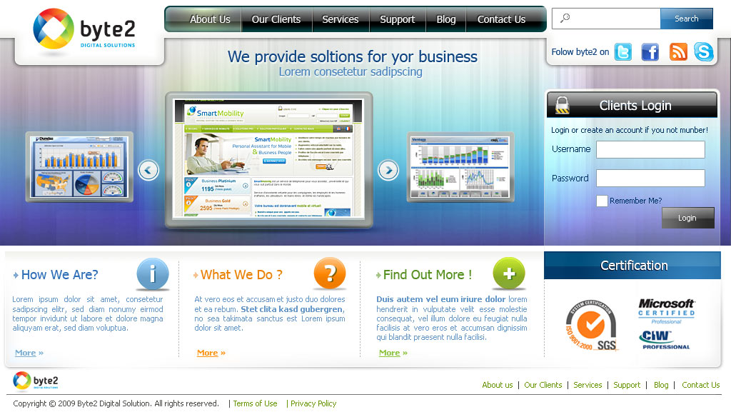 Web Design by mouallem zoheir for Byte 2 Digital Solutions | Design #14961