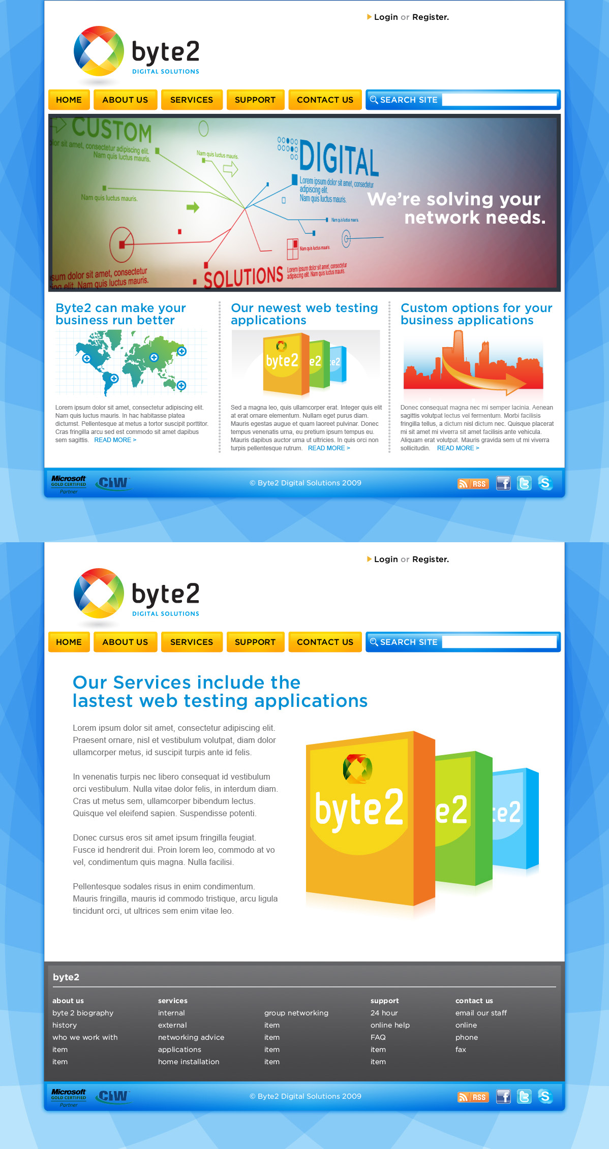 Web Design par FireSide Design pour Byte 2 Digital Solutions | Design #14695