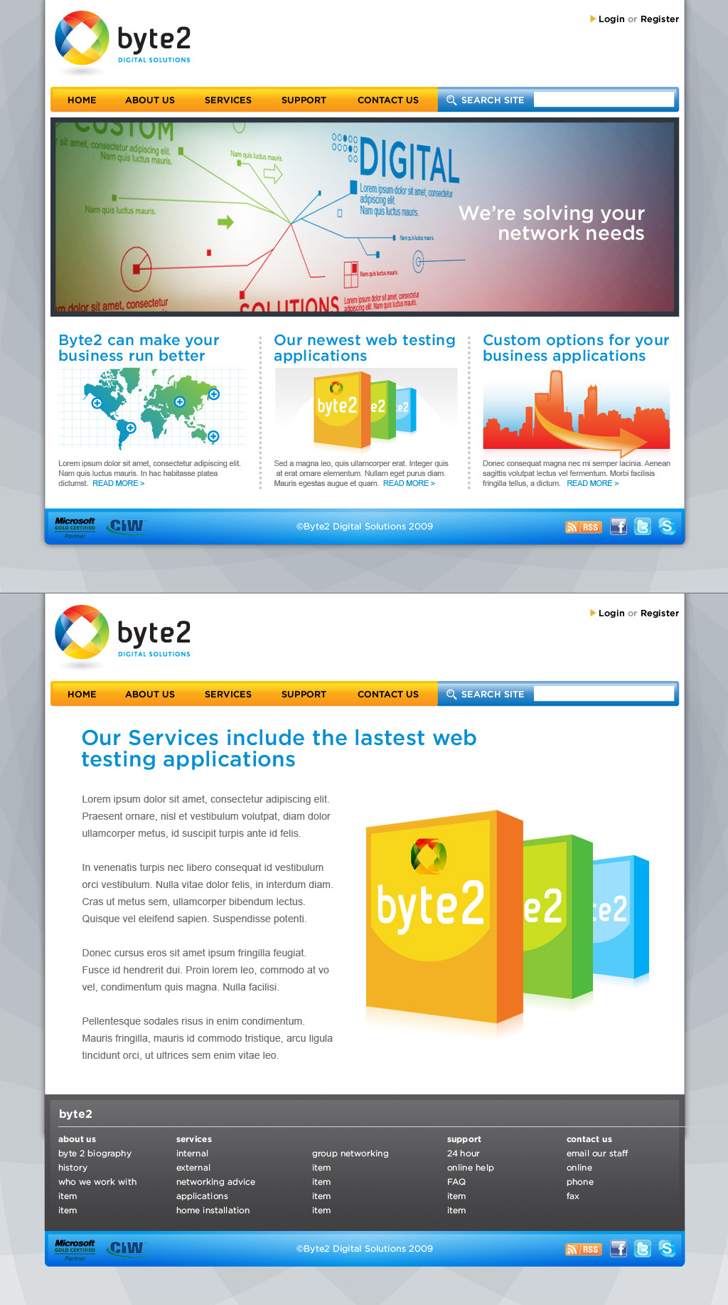 Web Design by FireSide Design for Byte 2 Digital Solutions | Design #14957