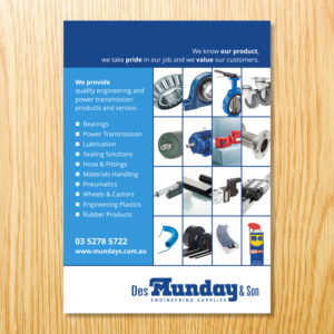 Diseño de Brochure por barinix para Des Munday & Son Pty Ltd | Diseño #10622640