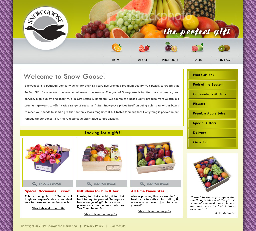Web Design by BrandOne for Fruit at Work Pty Ltd | Design #14735