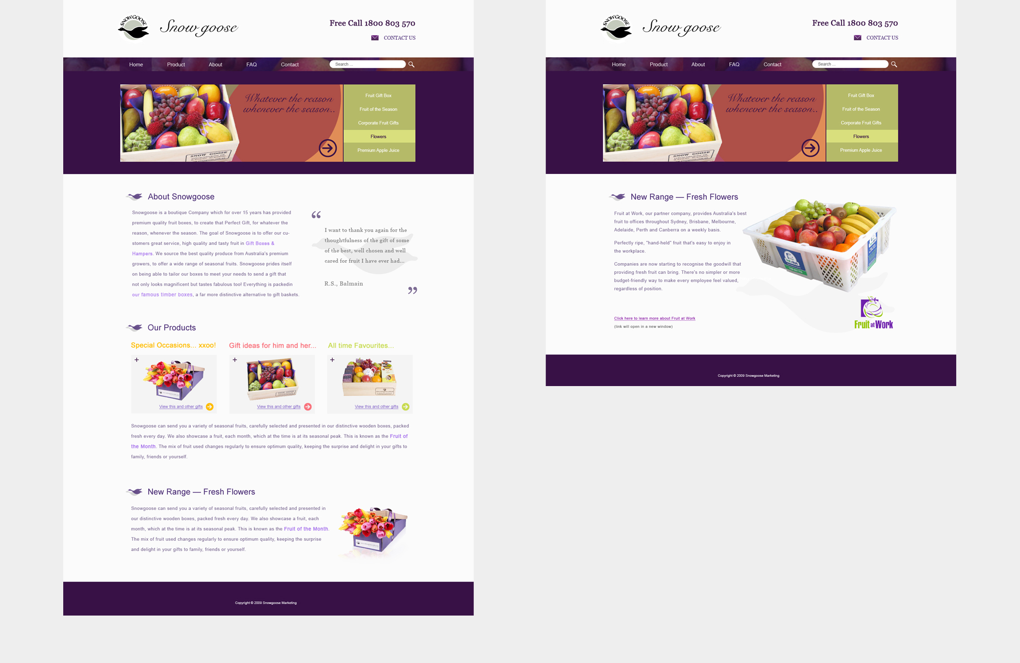 Web Design by riki for Fruit at Work Pty Ltd | Design #14881