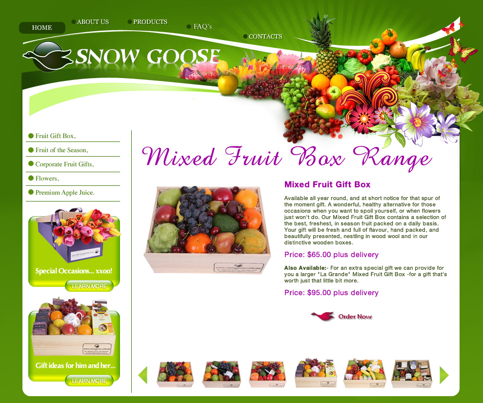 Web Design by Urban Ad for Fruit at Work Pty Ltd | Design #15162