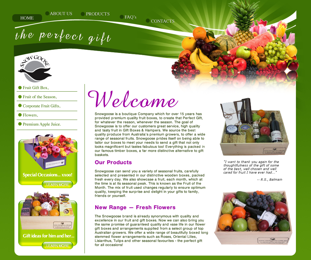Web Design by Urban Ad for Fruit at Work Pty Ltd | Design #15396