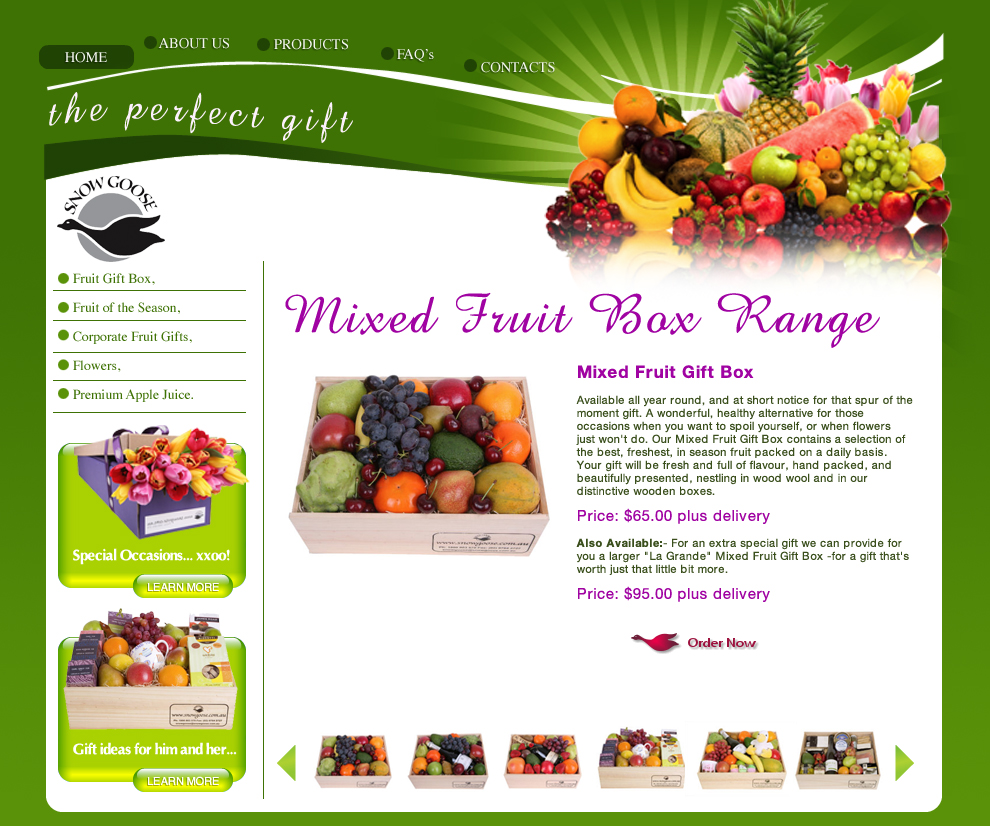 Web Design by Urban Ad for Fruit at Work Pty Ltd | Design #15398