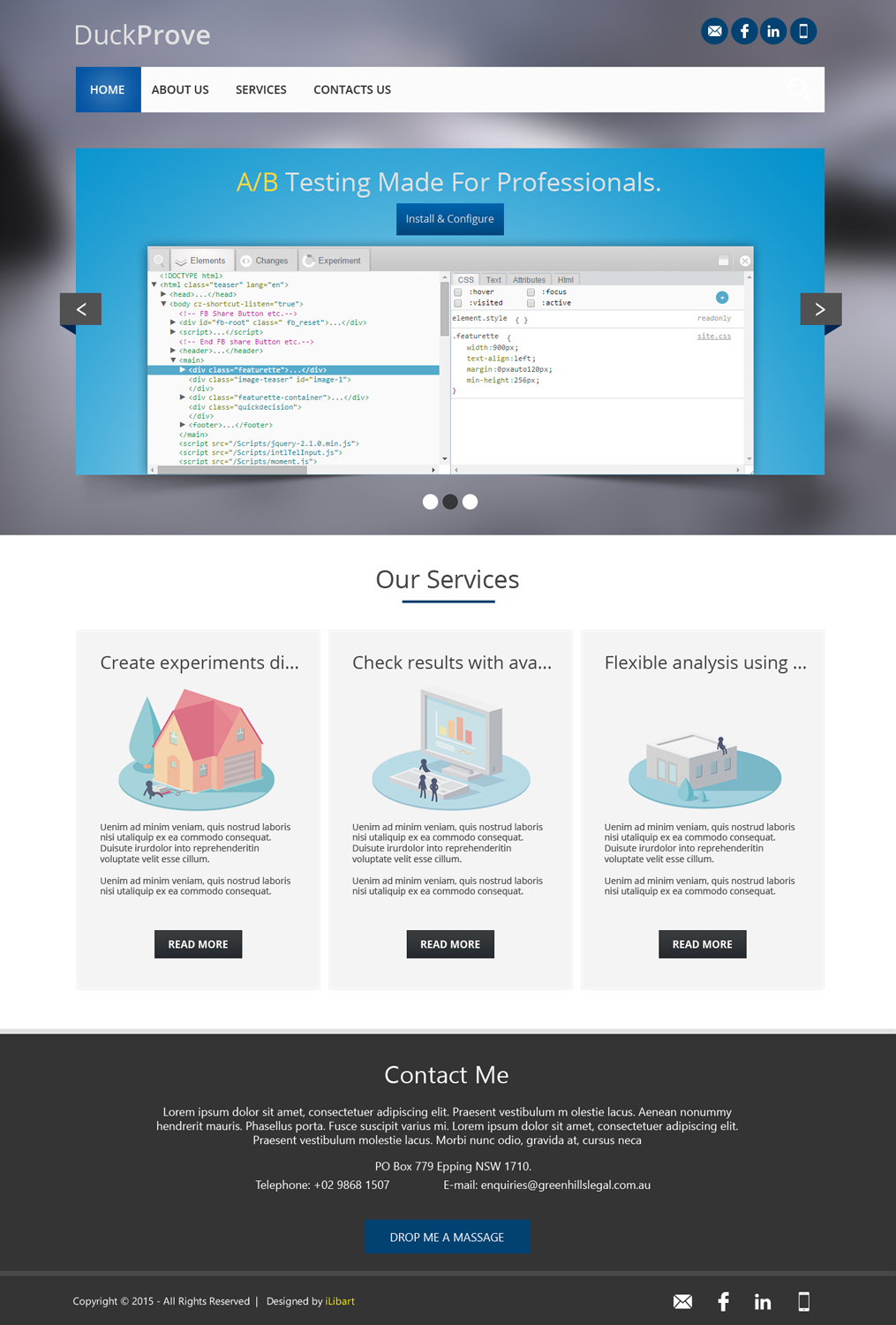 Web Design par iLibart pour DuckProve | Design #8521109
