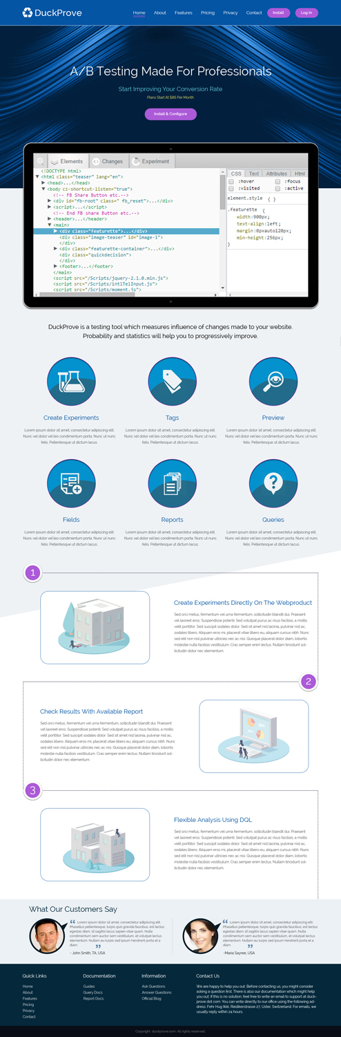 Web Design by Tpith for DuckProve | Design #8754419