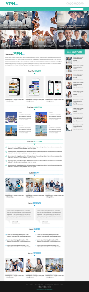 VPN Tech Comparison site. Clean and professional looking. | Design Wordpress par RupalTechno