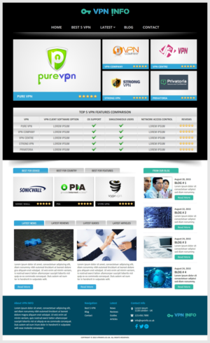 VPN Tech Comparison site. Clean and professional looking. | Design Wordpress par -Marc-