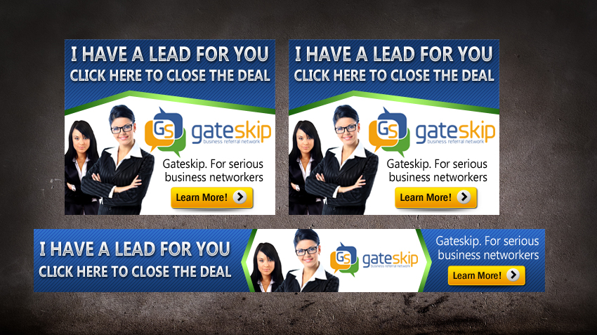 Banner Ad Design by MeMe Botrous for Gateskip llc | Design #2006541