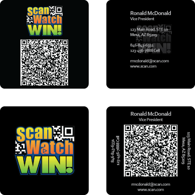 Business Card Design by TedAtkinson for Scan Watch Win! Ltd. | Design #1995120