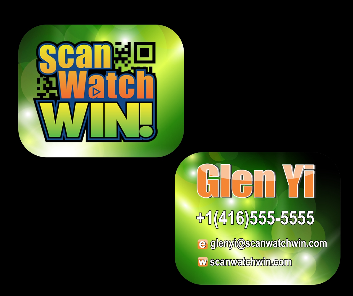 Business Card Design by Elmarie for Scan Watch Win! Ltd. | Design #2007230