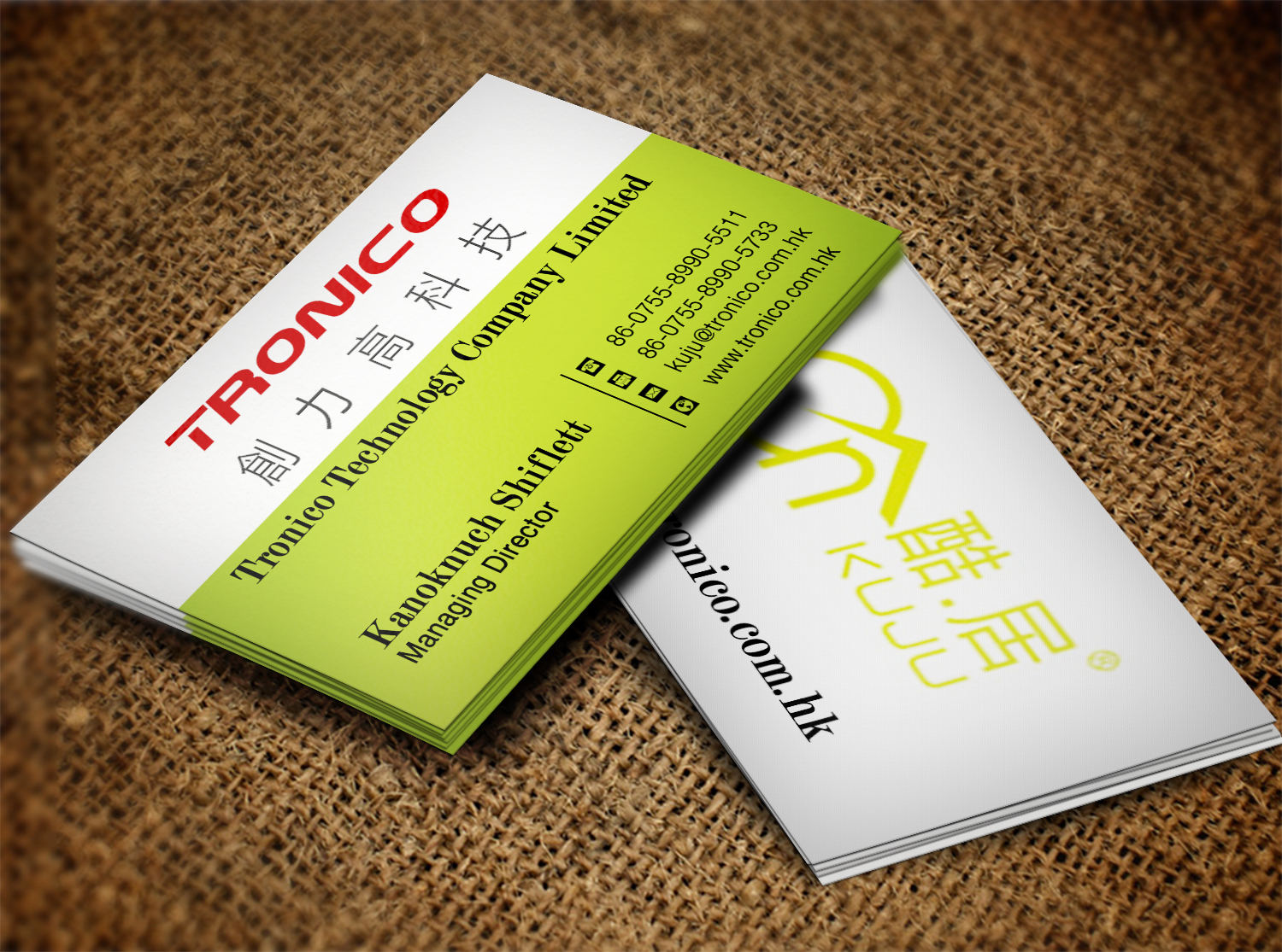Business Card Design by Lanka Ama for TRONICO TECHNOLOGY COMPANY LIMITED | Design #8524267