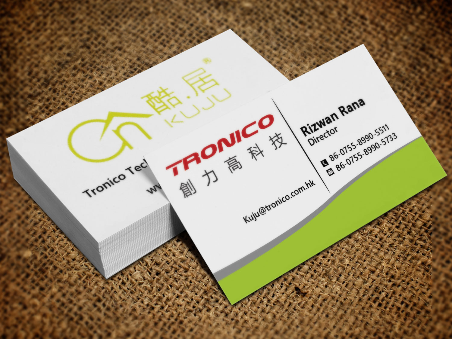 Visitenkarten-Design von Lanka Ama für TRONICO TECHNOLOGY COMPANY LIMITED | Design #8524295
