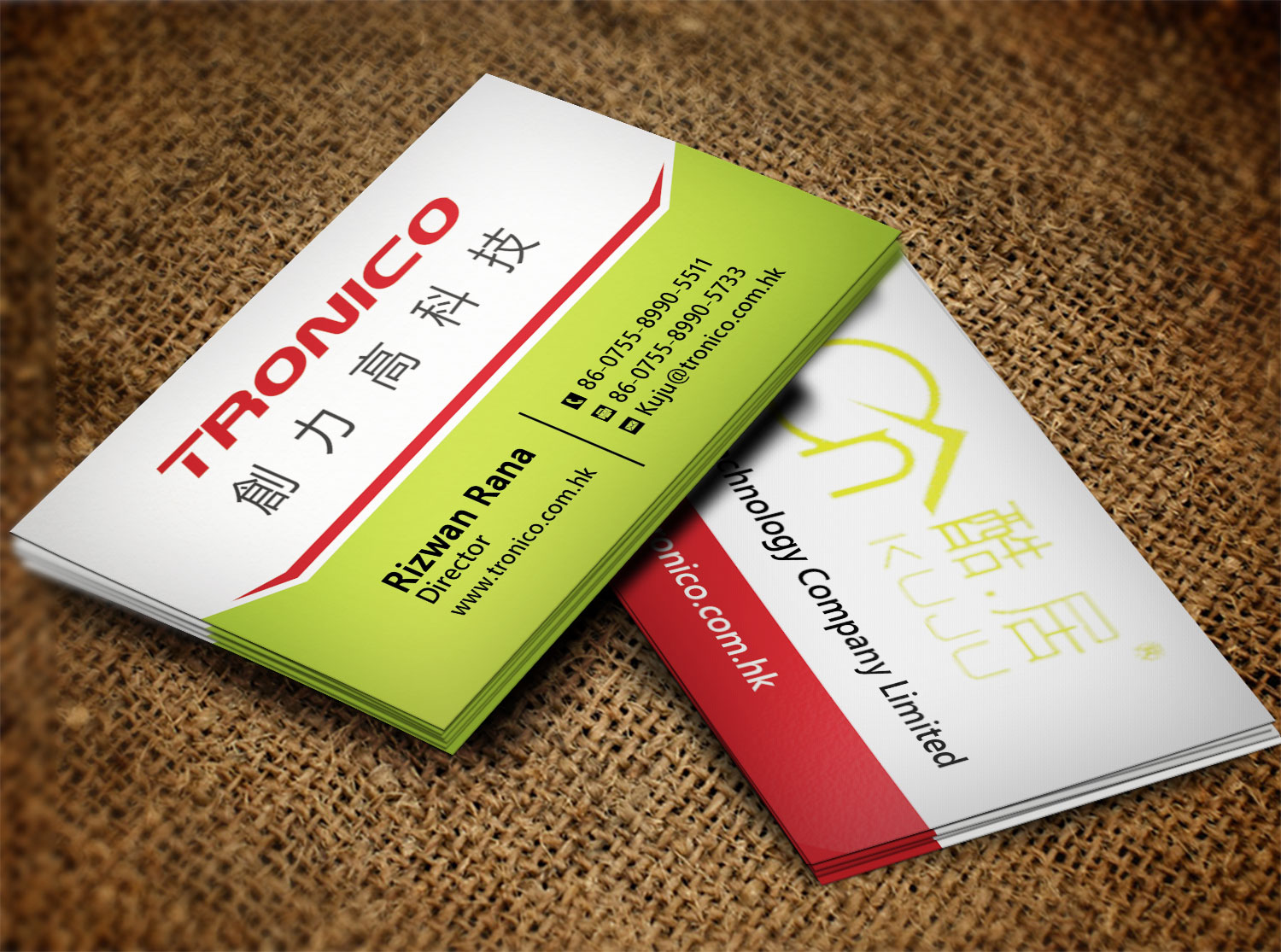 Business Card Design by Lanka Ama for TRONICO TECHNOLOGY COMPANY LIMITED | Design #8524298