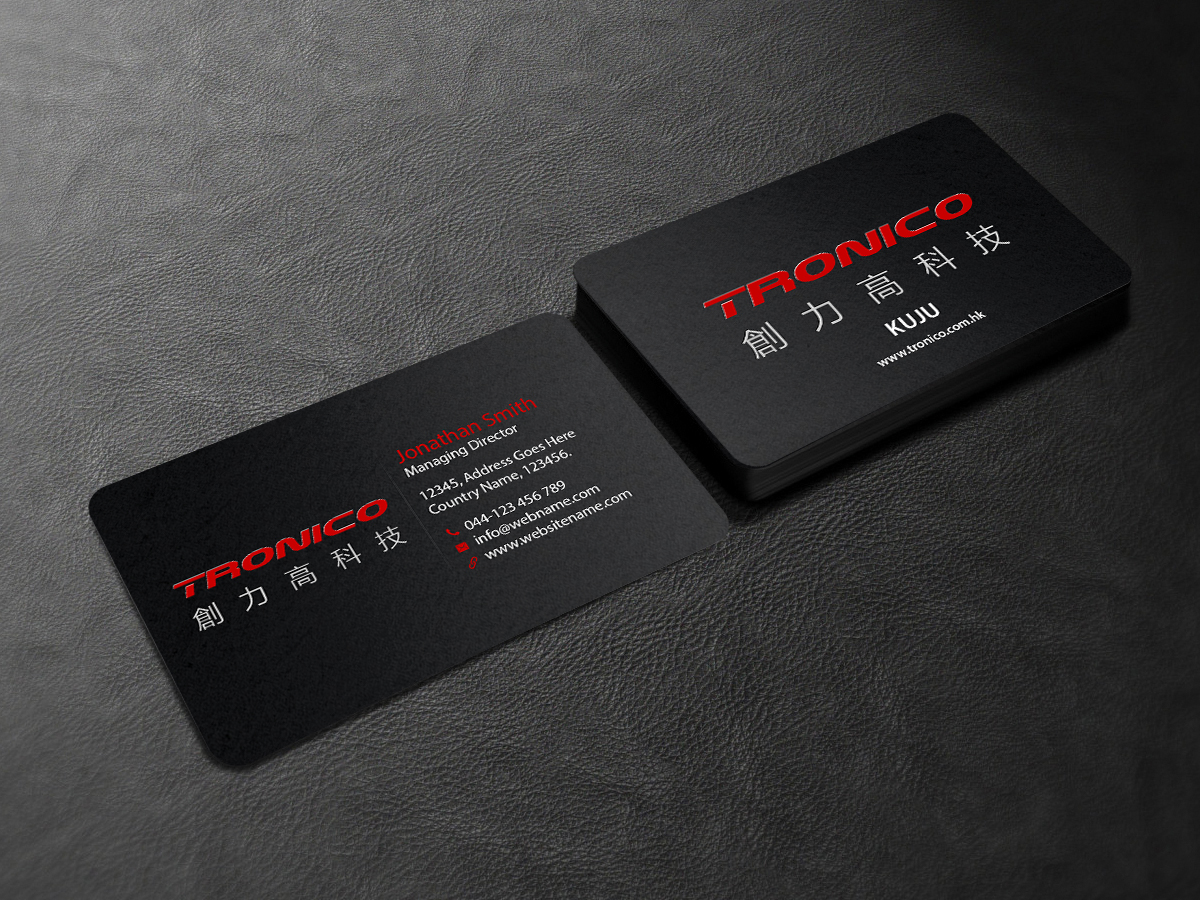 Diseño de Tarjeta de Presentación por Creations Box 2015 para TRONICO TECHNOLOGY COMPANY LIMITED | Diseño #8535057