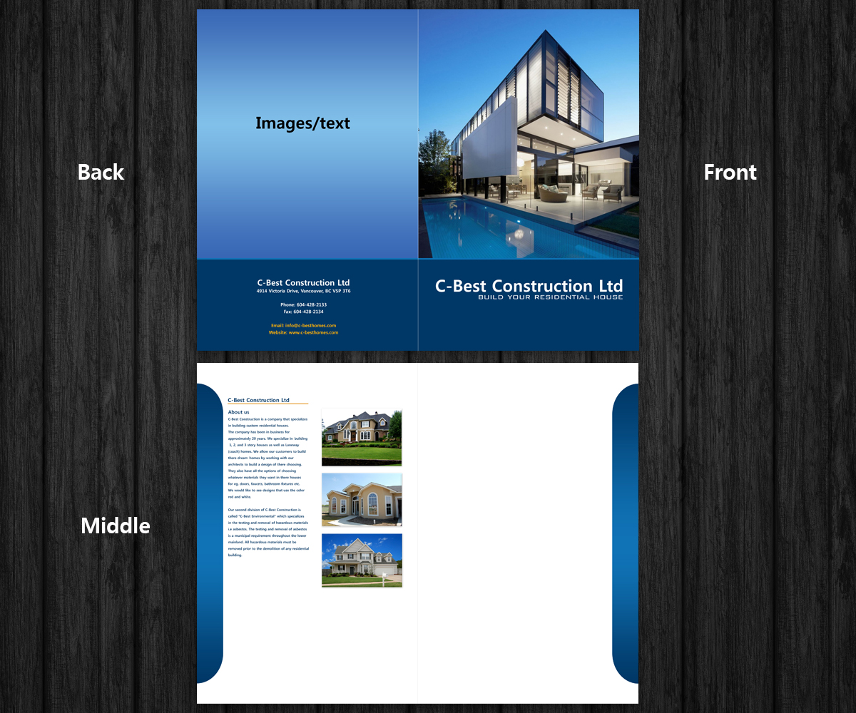 Broschüren-Design von FutureDesigne für C-Best Construction Ltd | Design #2030762