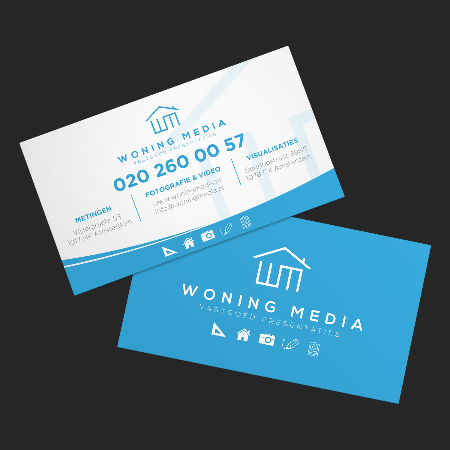 Business Card Design by Shradha for Woning Media | Design #8521831